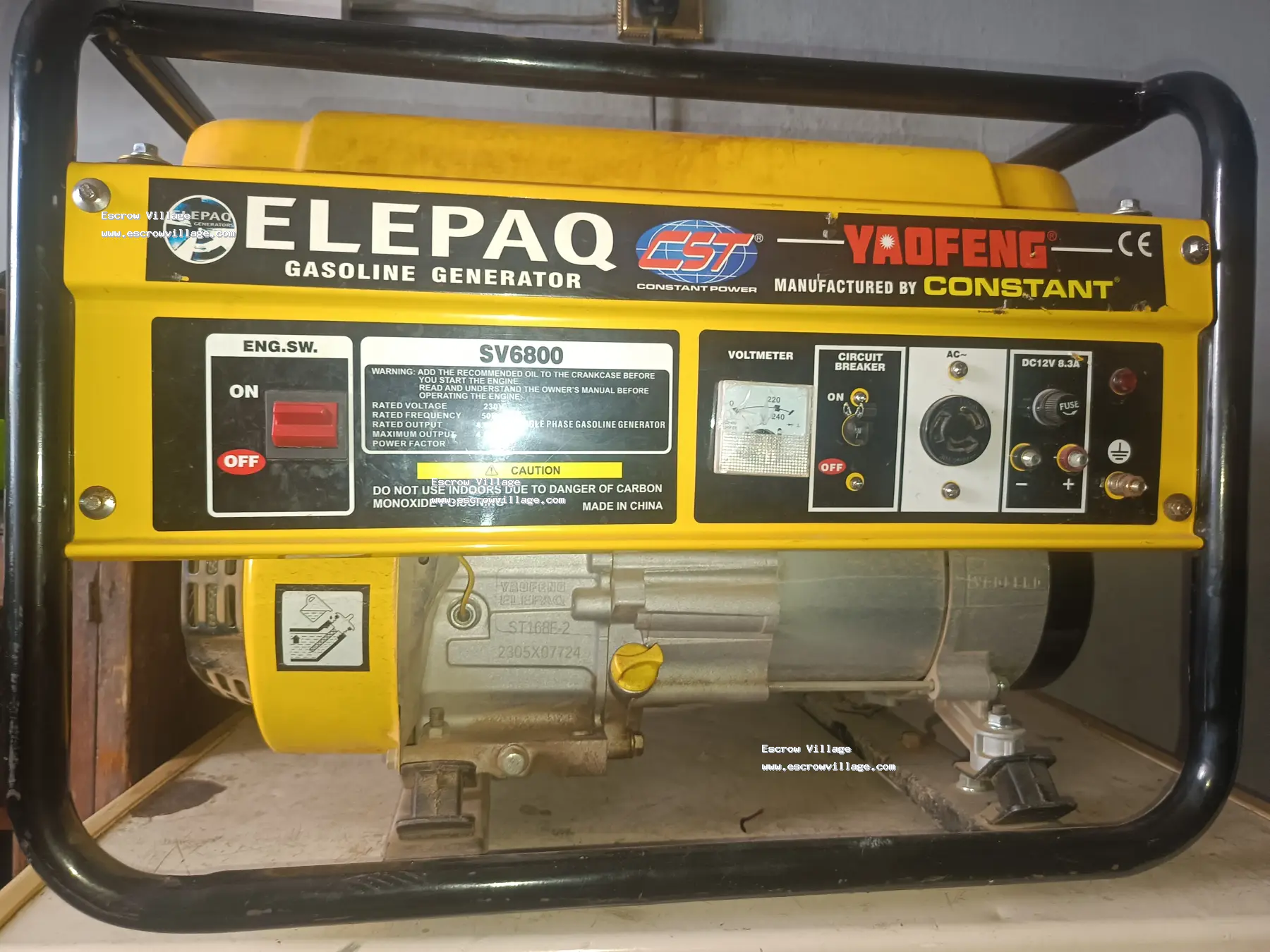 Elepaq Constant 4.5kva manual Start Generator