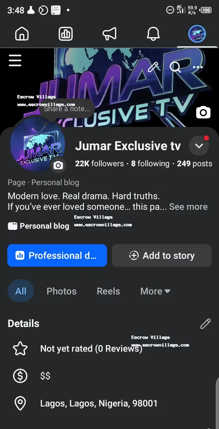 22k followers non monetized Facebook page for sale