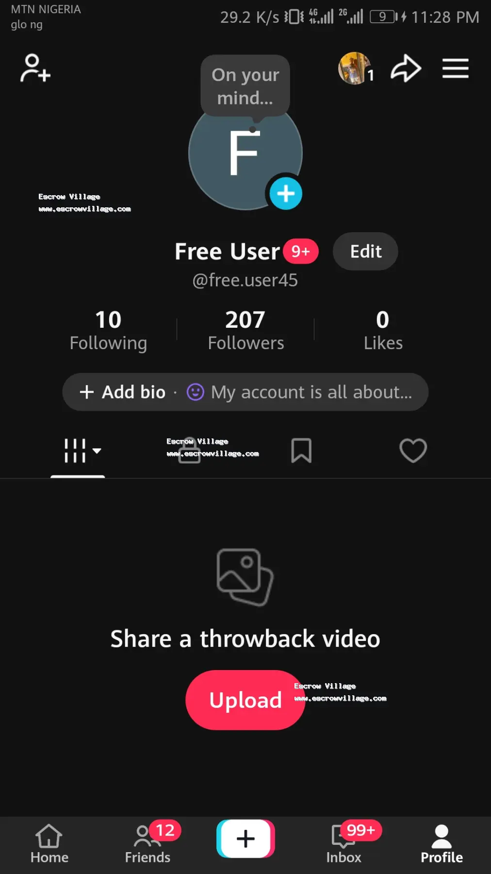 Tiktok account